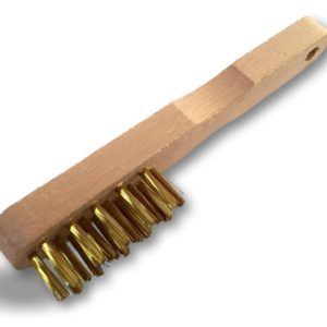 Brosse métallique à bougie | Manche ergonomique bois - A l'unité, Laiton