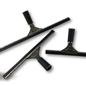 Raclette lave vitre inoxydable | 25-35-45 cm | Lame caoutchouc amovible - Kit 3 raclettes, A l'unité