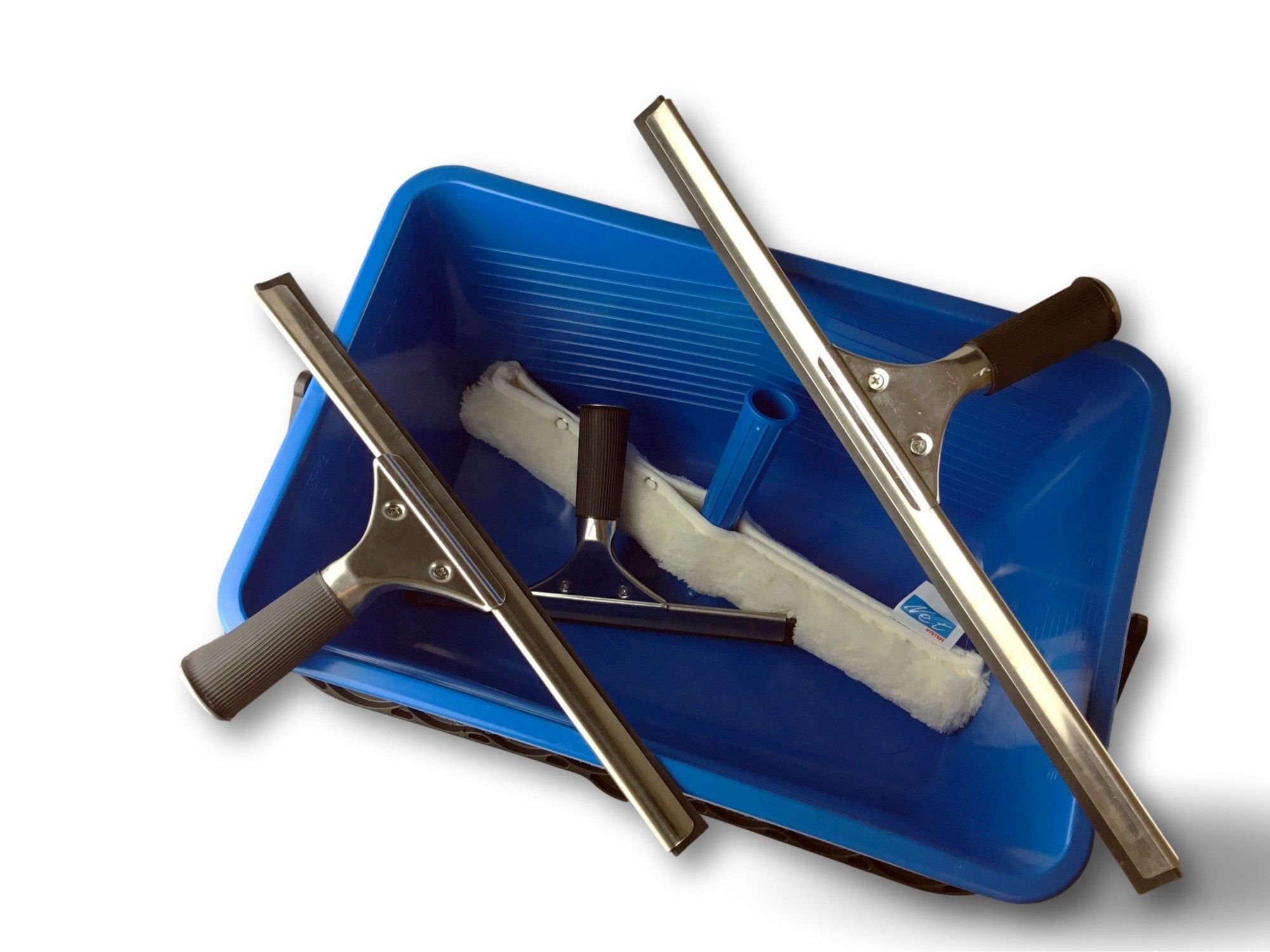 Ensemble lave vitres pro | Seau 13 L | Mouilleur | 3 raclettes inox 25-35-45 cm – Image 4