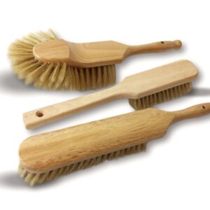Alternative view of Lot de 3 brosses balayettes boulangères soie blanche