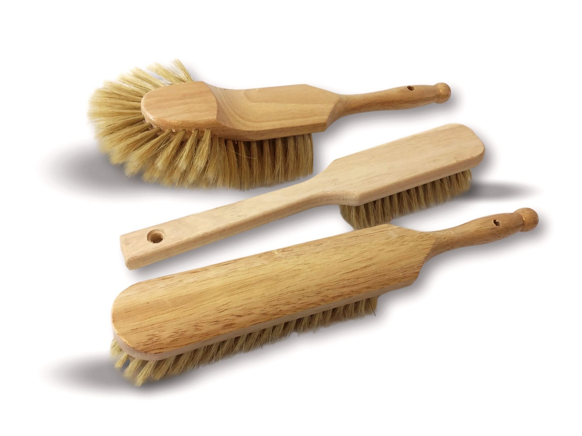 Lot de 3 brosses balayettes boulangères soie blanche – Image 2