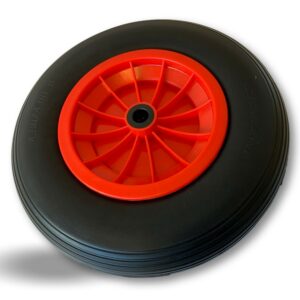 Roue de brouette increvable Ø 400 mm * 63 mm | Axe 22 mm * 90 mm