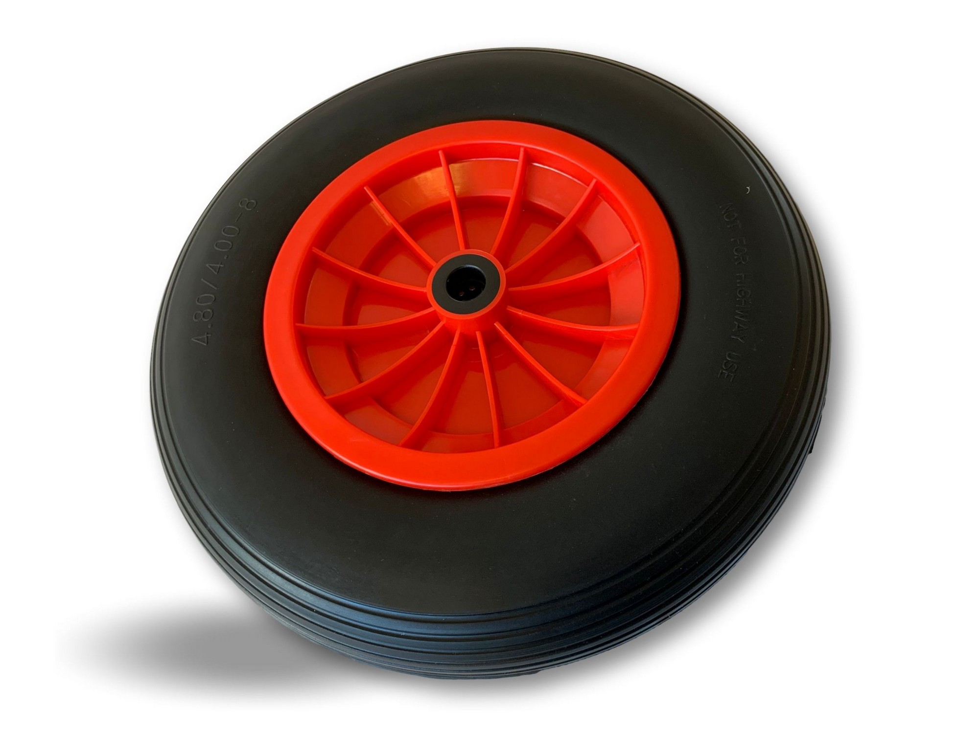 Roue de brouette increvable Ø 400 mm * 63 mm | Axe 22 mm * 90 mm