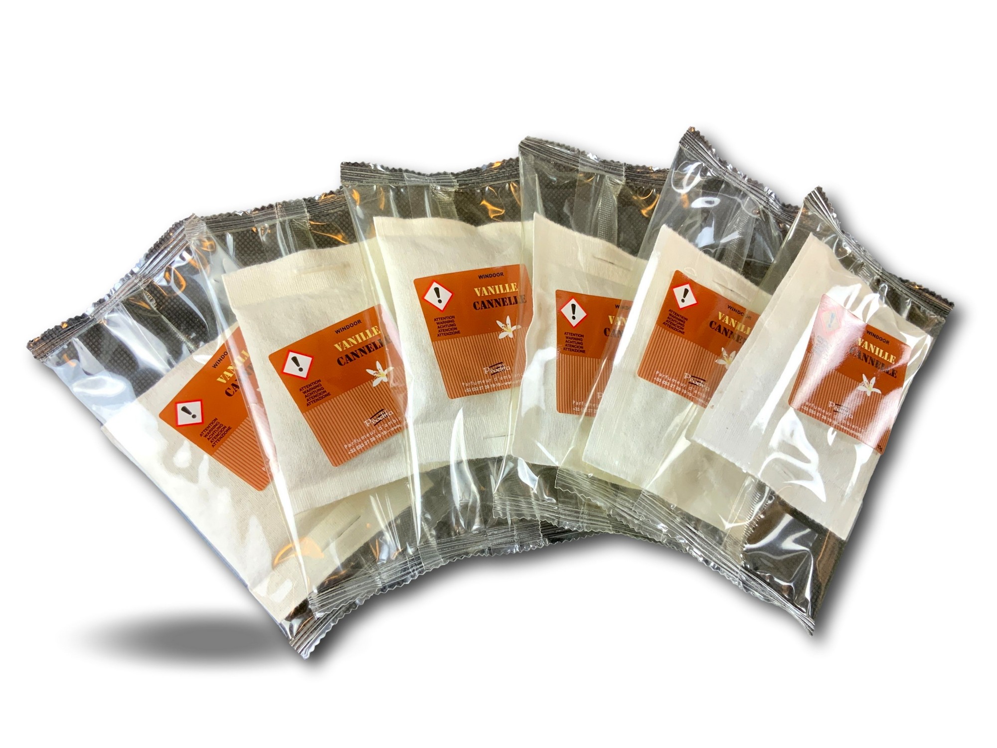 Lot 6 sachets parfumés windoor | Parfum vanille-cannelle | Désodorisant – Image 2