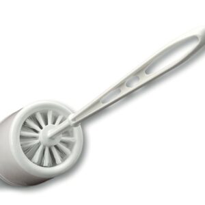 Garde-robe WC | Combiné brosse balayette WC boule avec socle porte balai | Modèle basique en plastique