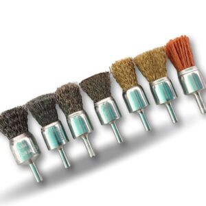 Brosse rotative en bout Ø 22 mm | Assortiment | Forme pinceau sur tige Ø 6 mm