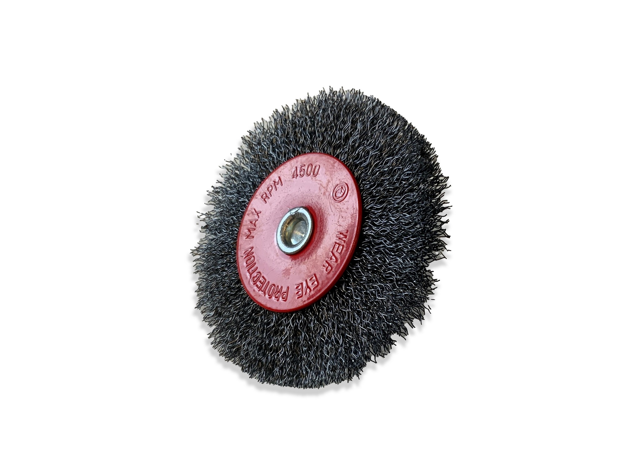 Brosse circulaire métallique sur tige Ø 100 mm | Fil acier dur – Image 6