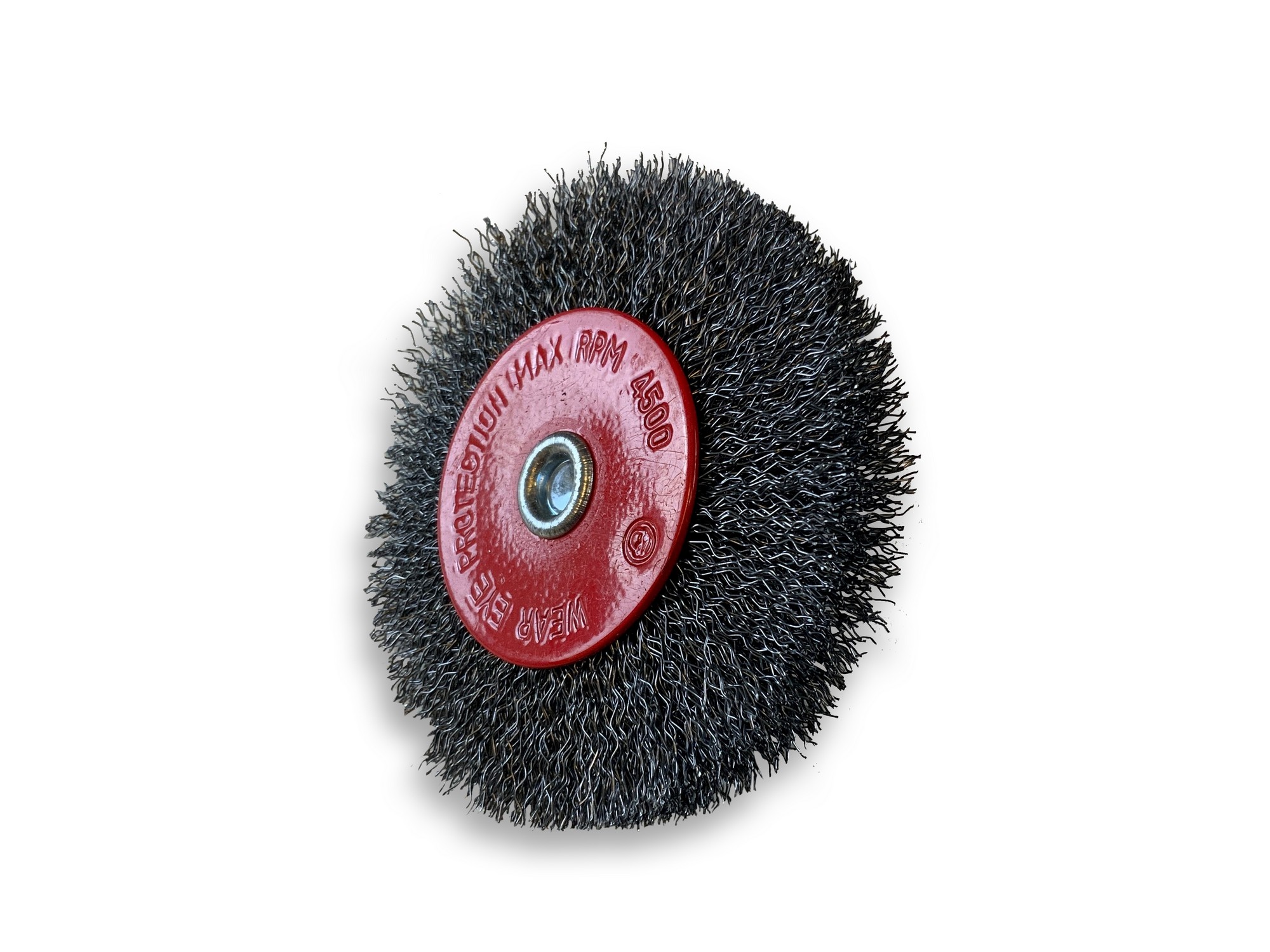 Brosse circulaire métallique sur tige Ø 100 mm | Fil acier dur – Image 7