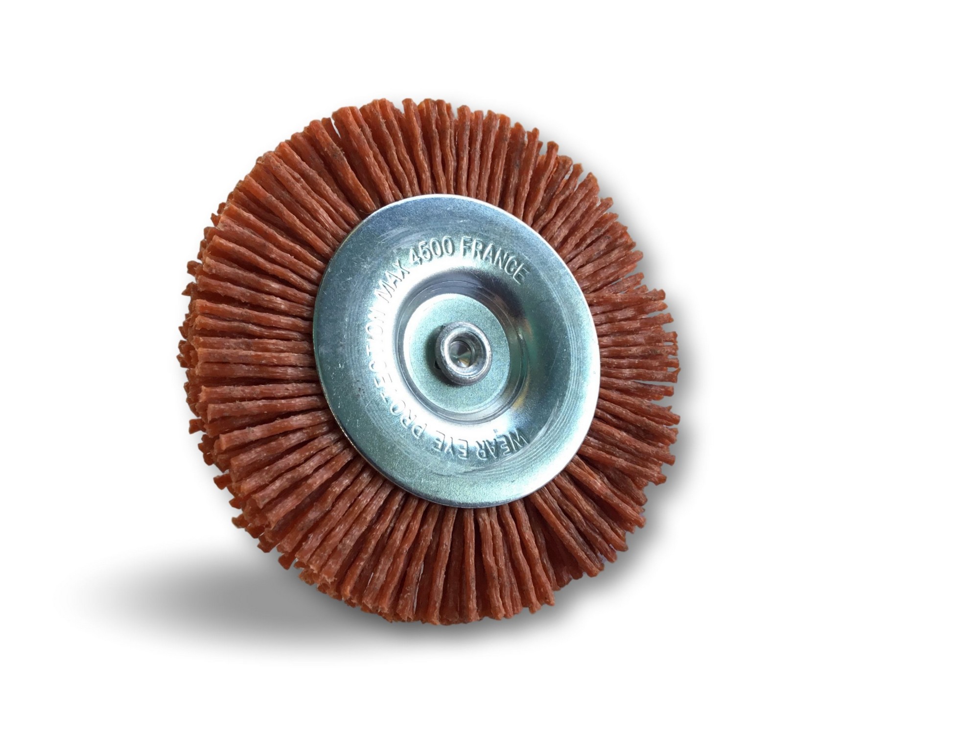 Brosse rotative circulaire | Sur tige Ø 6 mm | Brins nylon abrasif grain 80 – Image 2