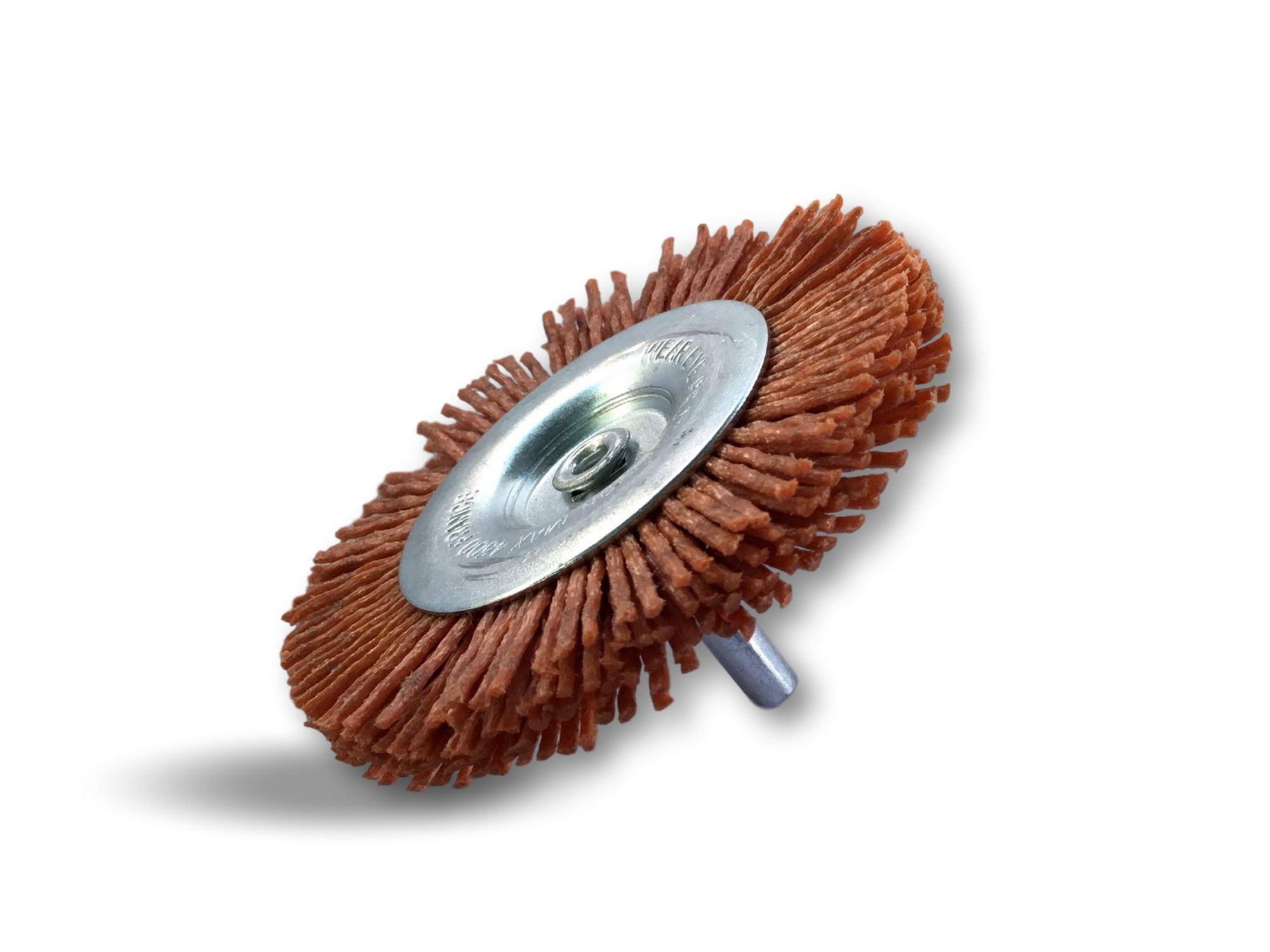 Brosse rotative circulaire | Sur tige Ø 6 mm | Brins nylon abrasif grain 80 – Image 3