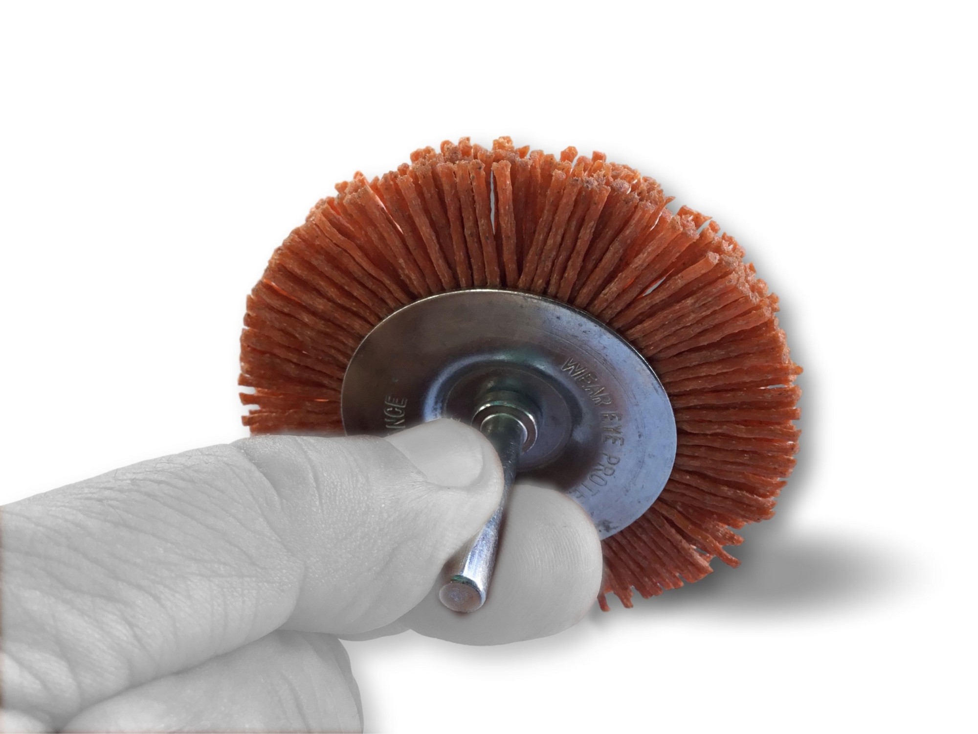 Brosse rotative circulaire | Sur tige Ø 6 mm | Brins nylon abrasif grain 80 – Image 4