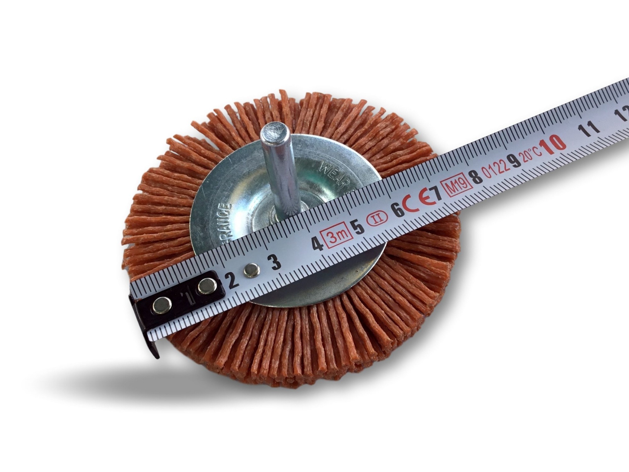 Brosse rotative circulaire | Sur tige Ø 6 mm | Brins nylon abrasif grain 80 – Image 5