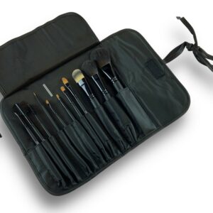 Trousse 11 Pinceaux Maquillage Pro: Chèvre Noire, Eye-liner Martre