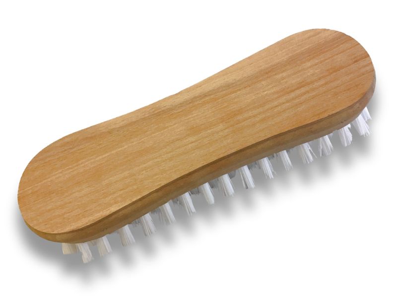 Brosse à laver et récurer PPL blanc - Monture bois - Nettoyage, brossage pont mur sol carrelage – Image 2