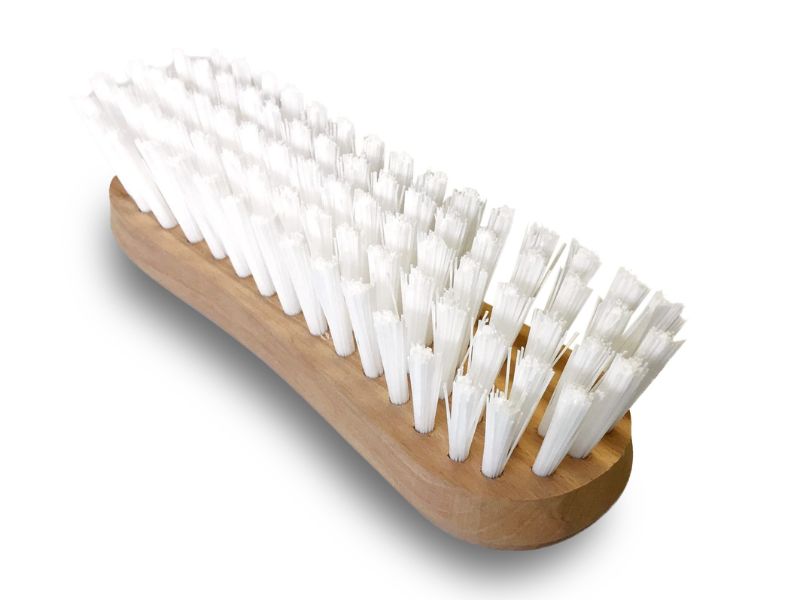 Brosse à laver et récurer PPL blanc - Monture bois - Nettoyage, brossage pont mur sol carrelage – Image 4