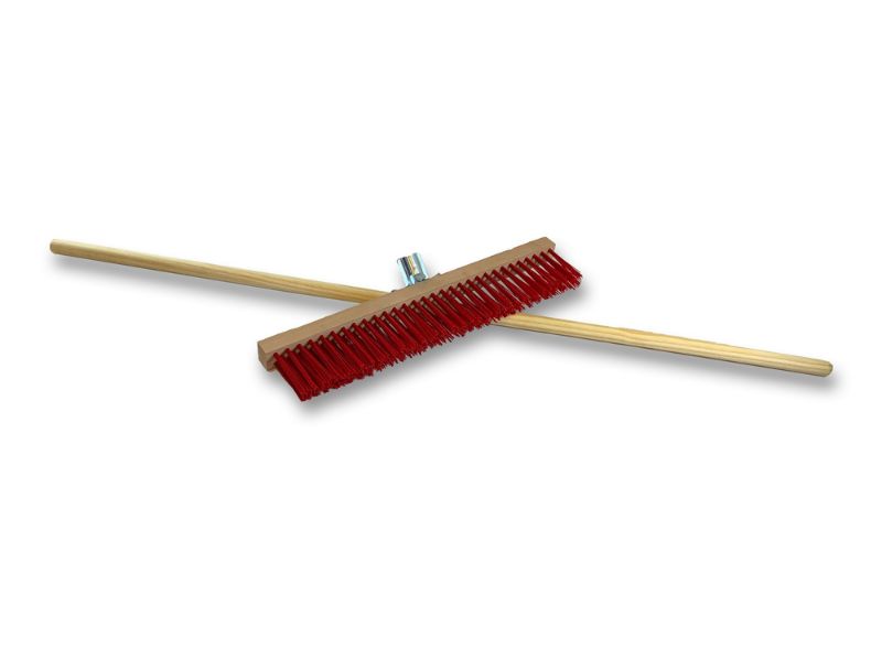 Balais rateau cantonnier 60 cm | PVC rouge | Douille plastique Ø 27 mm – Image 3