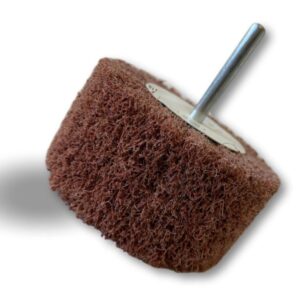 Roue abrasive de polissage satinage sur tige | Mousse abrasive feutre non-tissé
