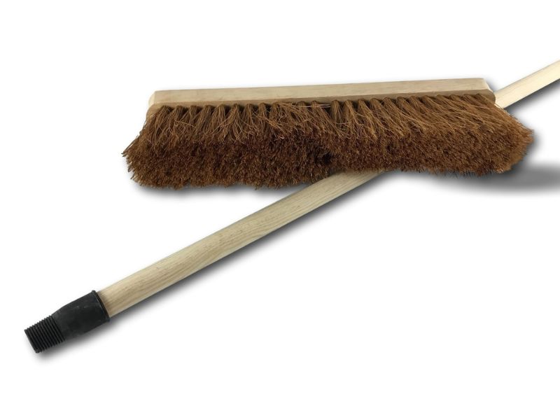 Balai de ménage en fibres de coco naturel long 37,5 cm – Image 2