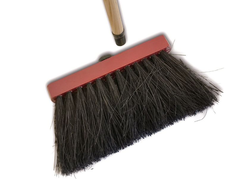Balai de ménage piassava type Mickey - 3 rangs Largeur 25 cm - Douille vissante – Image 2
