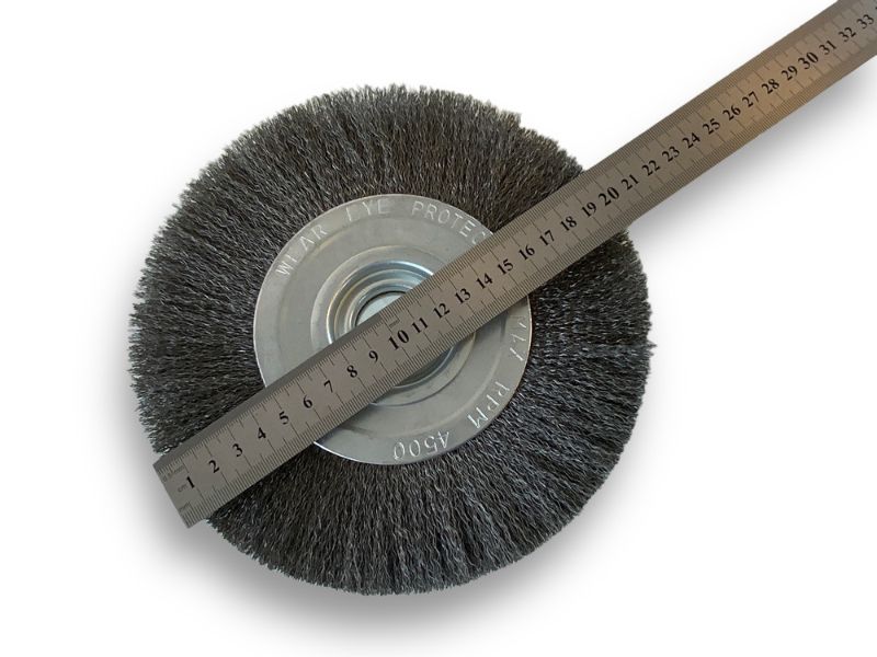 Brosse circulaire métallique avec alésage pour touret | Fil ACIER souple ou dur – Image 6