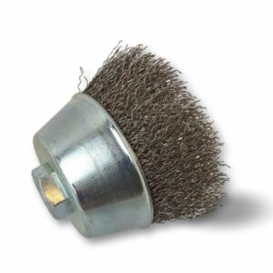 Alternative view of Brosse coupe rotative boisseau meuleuse d'angle | Garnissage Acier ondulé souple ou dur