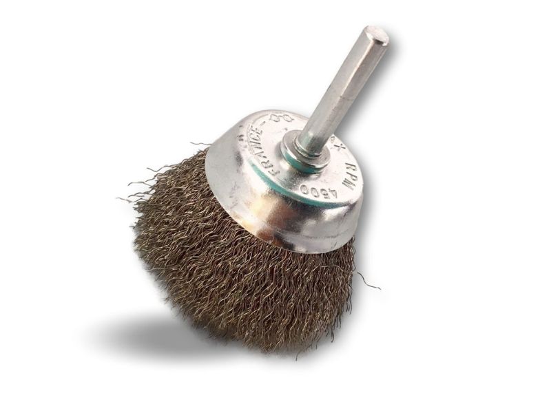 Brosses rotatives coupe sur tige | Inox souple