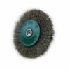 Brosse circulaire métallique sur tige Ø 100 mm | Fil inox dur