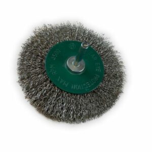 Alternative view of Brosse circulaire métallique sur tige Ø 100 mm | Fil inox dur
