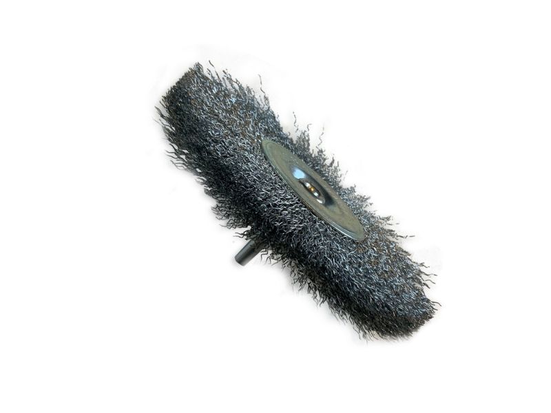 Brosse circulaire métallique sur tige Ø 125 mm | Fil acier dur – Image 3