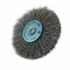 Brosse circulaire métallique sur tige Ø 125 mm | Fil inox dur