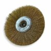 Brosse circulaire métallique sur tige Ø 125 mm | Fil laiton dur
