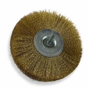 Alternative view of Brosse circulaire métallique sur tige Ø 125 mm | Fil laiton dur