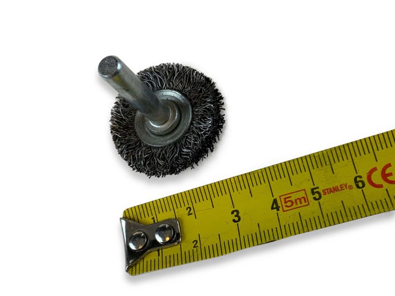 Brosse circulaire métallique sur tige Ø 30 mm | Fil acier dur – Image 6