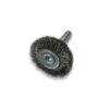Brosse circulaire métallique sur tige Ø 30 mm | Fil inox souple