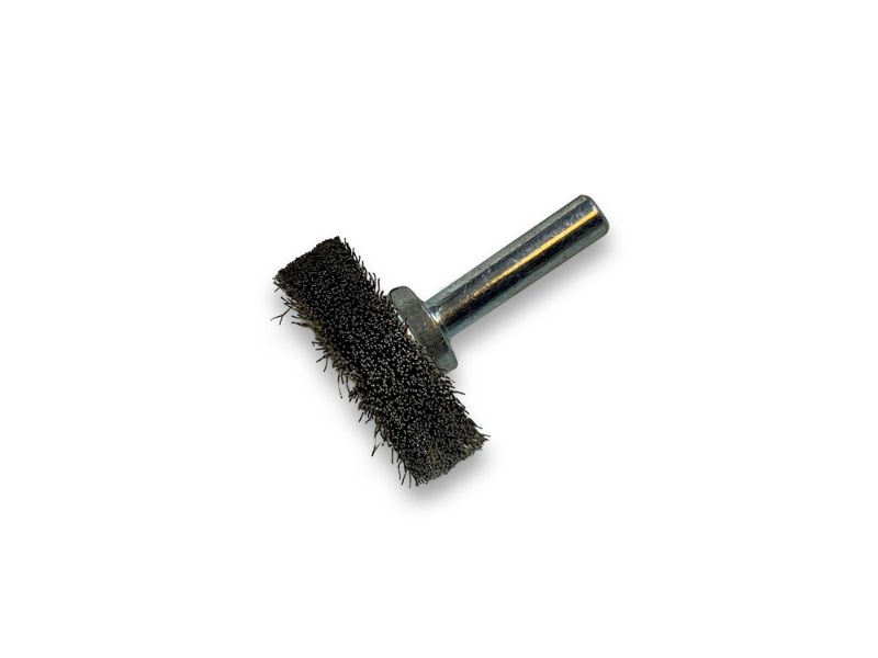 Brosse circulaire métallique sur tige Ø 30 mm | Fil laiton souple – Image 3