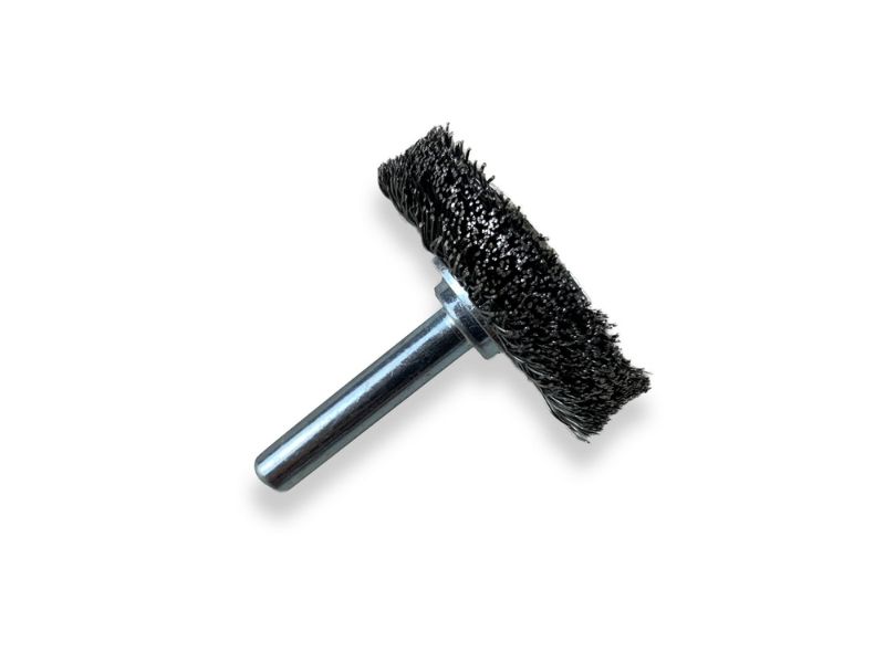 Brosse circulaire métallique sur tige Ø 38 mm | Fil acier dur – Image 3