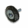 Brosse circulaire métallique sur tige Ø 38 mm | Fil inox souple