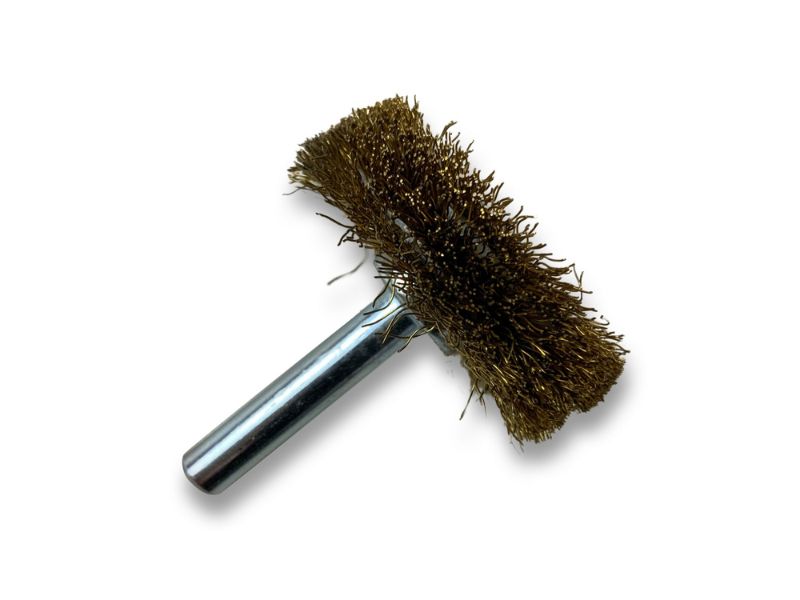Brosse circulaire métallique sur tige Ø 38 mm | Fil laiton dur – Image 3