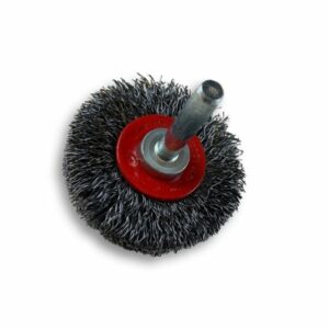 Alternative view of Brosse circulaire métallique sur tige Ø 50 mm | Fil acier dur