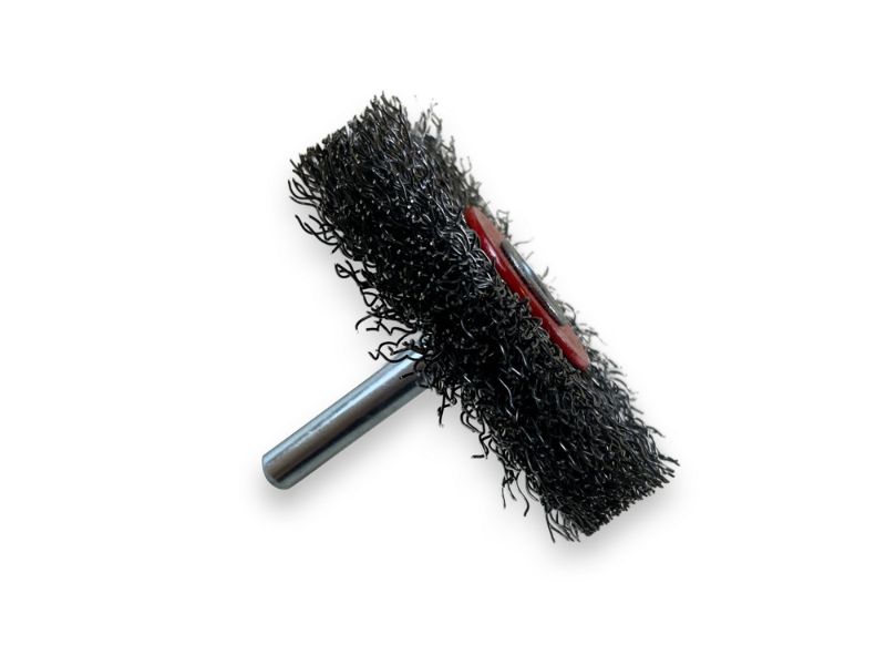 Brosse circulaire métallique sur tige Ø 60 mm | Fil acier dur – Image 4