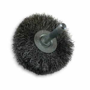 Alternative view of Brosse circulaire métallique sur tige Ø 60 mm | Fil acier souple
