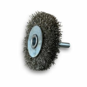 Brosse circulaire métallique sur tige Ø 60 mm | Fil inox dur
