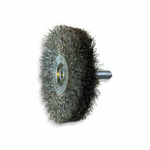 Brosse circulaire métallique sur tige Ø 60 mm | Fil inox souple