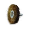 Brosse circulaire métallique sur tige Ø 60 mm | Fil laiton souple