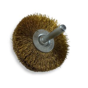 Alternative view of Brosse circulaire métallique sur tige Ø 60 mm | Fil laiton souple