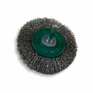 Alternative view of Brosse circulaire métallique sur tige Ø 75 mm | Fil inox dur
