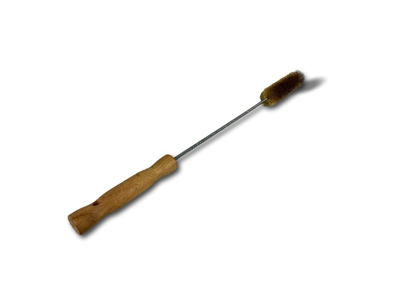 Goupillon chauffage manche bois | Fil acier garnissage 100 mm | Longueur 45 cm – Image 2