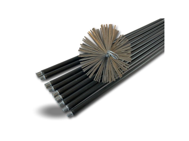Kit ramonage classique conduit non gainé | Hérisson acier | 9*1,4m | 9 cannes