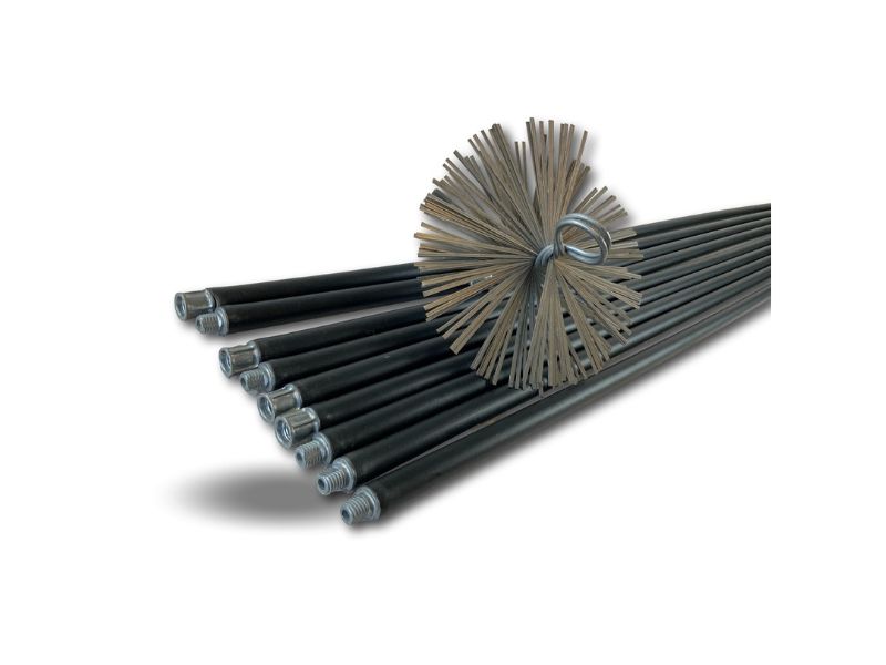 Kit ramonage classique conduit non gainé | Hérisson acier | 9*1,4m | 9 cannes – Image 2