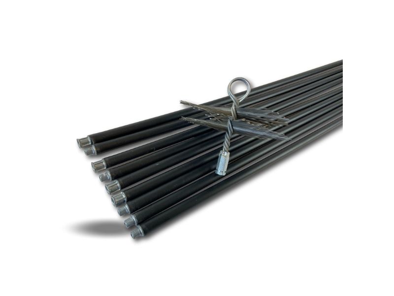 Kit ramonage classique conduit non gainé | Hérisson acier | 9*1,4m | 9 cannes – Image 4